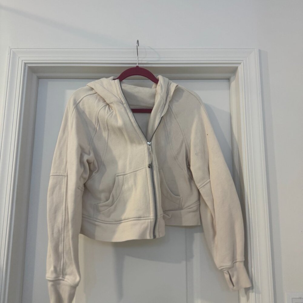 lululemon Scuba Oversized Full Zip | White Opal | Size XS/S